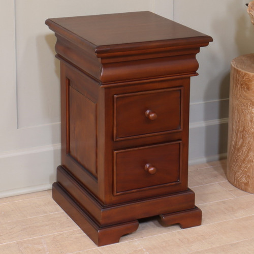 Mahogany bedside cabinet - mahogany,
