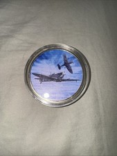 RAF Memorabilia Collection Silver Plated Coin Medal Spitfire Champion of the Air