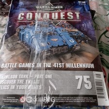 Warhammer 40k  Repulsor Tank Conquest Magazine issue 75 76 77 part 1,2,3 no base
