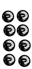8-3"/3"James Bond 007 Stickers Designed By The Black Stepson