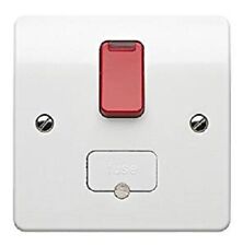 MK Logic Plus - K1060D1 WHI - 13a Swd Fused Connection Unit Red Rocker and Neon 