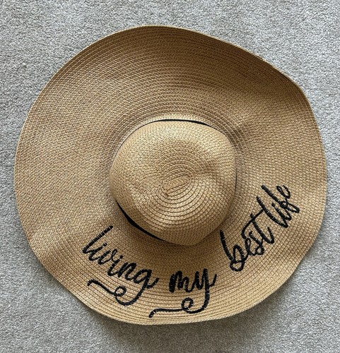Beige primark wide brim straw - beige,