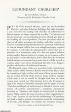 REDUNDANT CHURCHES. AN