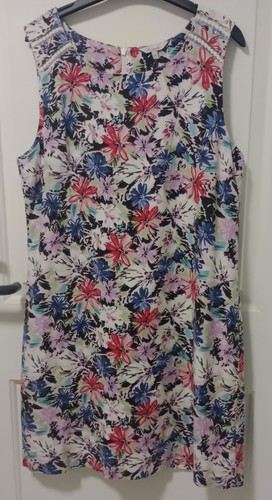 New linen floral shift - new,