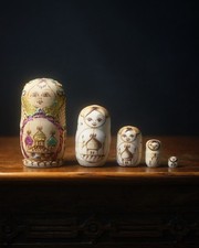 Vintage Wooden Nesting Dolls