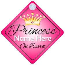 Princess On Board Personalised
