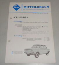 Service Message Aral NSU Prinz 4 from 04/1962