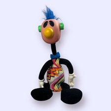 Vintage 1994 Jibba Jabba Jibber Jabber Blue Mohawk Noisy Toy Doll 15" ERTL