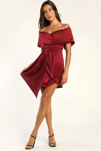 Lulus burgundy satin - lulus,