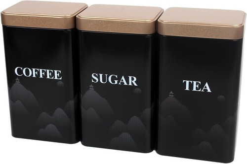 Tea coffee sugar canisters - sugar, set