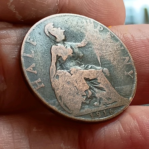 King george halfpenny 1916 - george, v
