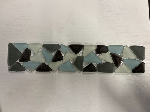 Blue grey glass - blue/grey, mosaic