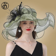 Fashion Women Organza Hats Tea