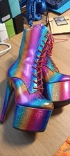 Hella Heels PRIDE Boots UK Size 4