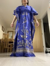 Blue Full-length Kaftan Dress