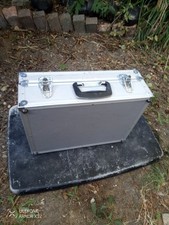 Metal Briefcase Hard Aluminum Suitcase Toolbox  used  Storage Case Box Attache 