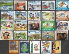 Disney stamps 25 all different