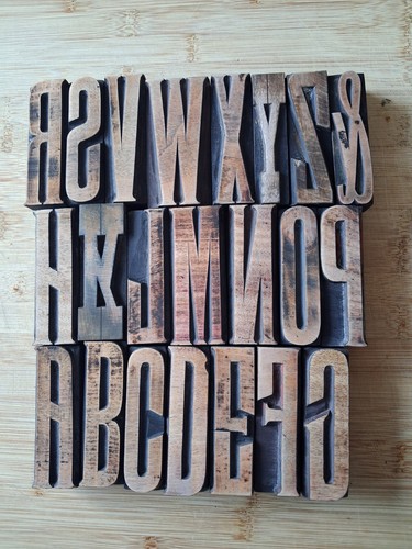 Vintage wooden letterpress - wooden,