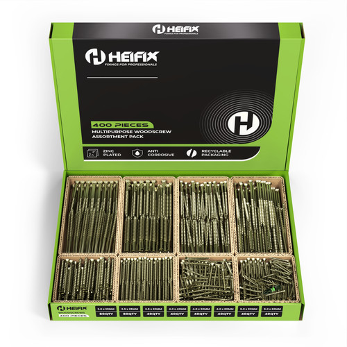 Heifix 400 piece wood screw - heifix,