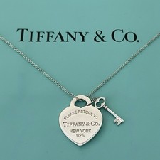 Authentic Tiffany & Co. Necklace-  Return to Tiffany Heart & Key Pendant