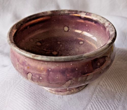 Pink lustre ware - pink, iridescent