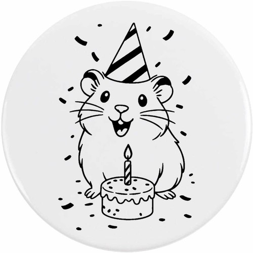 Party guinea pig button pin - 'party,