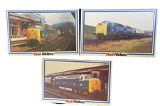 Set of 3 Rail Riders DPS Postcards – 55016 55019 55021 Class 55 Deltic BR Blue
