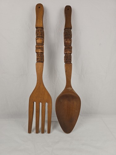 Vtg large wood - wood, spoon