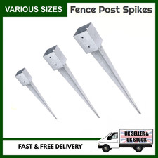 Fence Post Support Spikes Bolt Down bolt down bracket Garden Stakes 50 75 100 mm