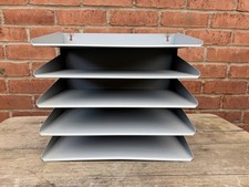 Vintage Grey Metal 5 Shelf
