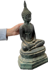Antique bronze buddha - antique,