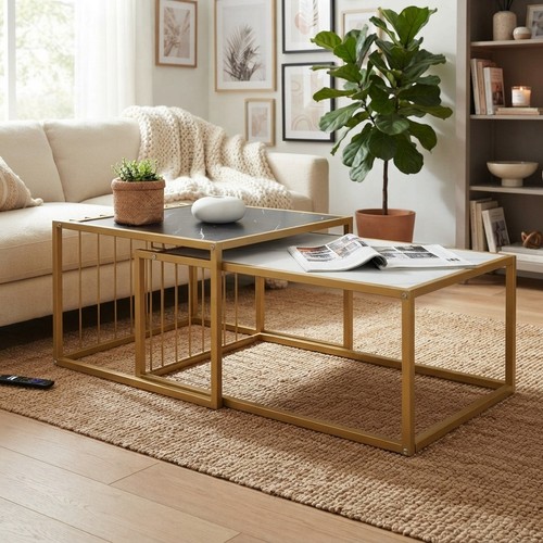 Nestling tables 2pcs marble - nestling,