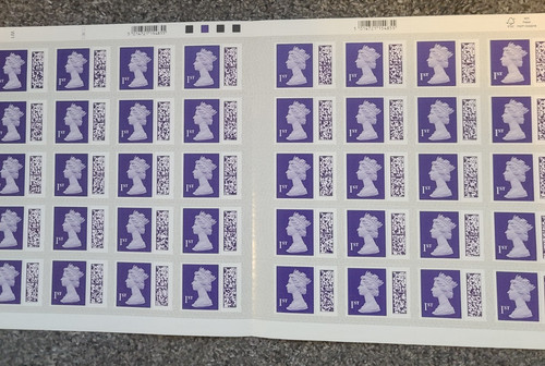 Genuine unfranked barcoded 1st - unfranked,