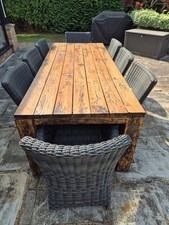 hartman garden solid oak table