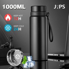 1L Thermal Water Bottle Cold Hot Stainless Steel Thermos Vacuum Insulated Flask
