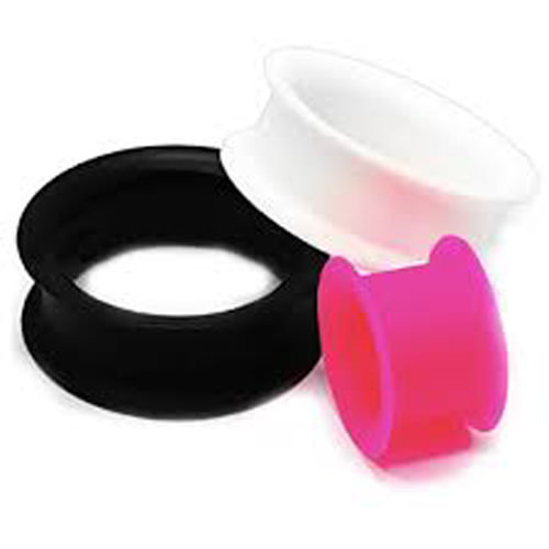 Flexible silicone flesh tunnel - silicone,