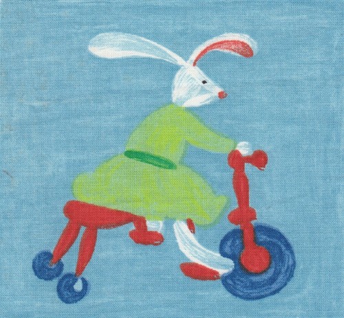 Fabric picture panel rabbit - fabric, picture panel rabbit