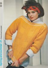 Ladies Spring & Summer Knitting Patterns.21. Chess Board Sweater