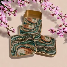 Square Coaster Glass Set of 4