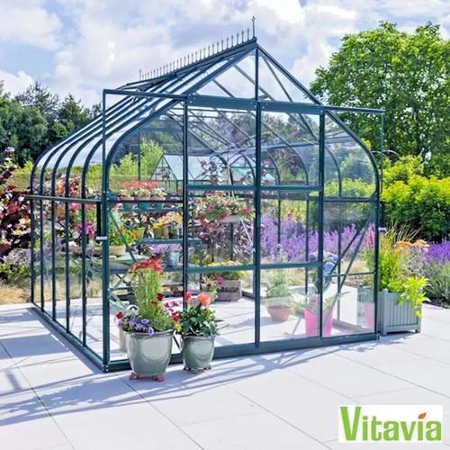 Toughened glass greenhouse 8ft - glass,