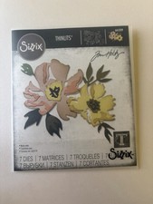 Tim Holtz Dies - Sizzix - Brushstroke Flowers Die Set - 665209