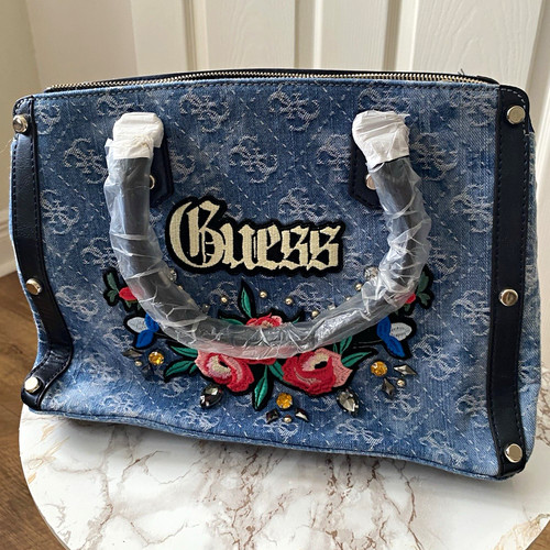 Guess blue denim logo - blue, satchel