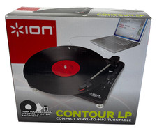 ION Audio Contour LP Vinyl MP3 USB Turntable Record Player - D25 O834