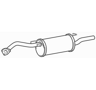 Rear exhaust silencer back - rear,