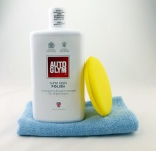 Autoglym Super Resin Polish 1 Litre 1000ml with Microfibre Cloth and Applicator