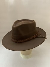 Seconds- 100% Genuine Leather Wide-Brimmed Western Style Cowboy Hat. Size 56cm.