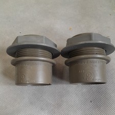 2 PACK - 1.5" Inch (43mm) Polypipe Koi Fish Pond Threaded Tank Connector 