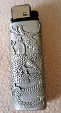 Sterling lighter case dragon - sterling,