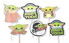 Yoda cupcake toppers X6, Star