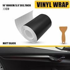 Vinyl Wrap Chrome Delete Car Trim Tape Glossy Black Roll Dechroming 100mm x 10m